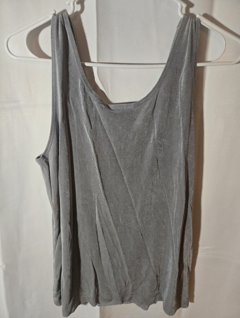 Chico's Light Gray Ribbed Tank Top - Picture 4 of 4